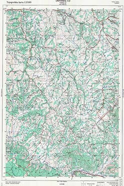 Topografske Karte  BiH 1:25000 Lisnja Jug;