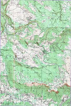 Topografske Karte  BiH 1:25000  Paklarevo