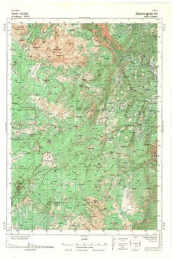 Topografske Karte  Crne Gore Danilovgrad 1:25000 